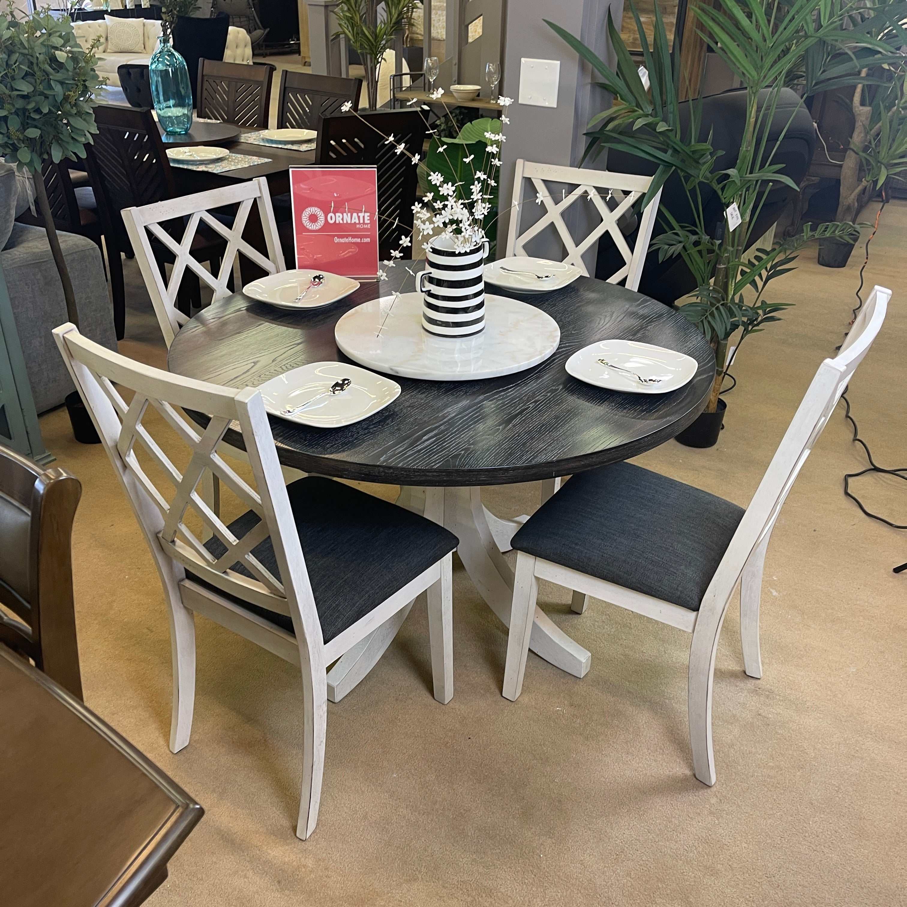 Haleigh Antique White & Gray Side Chair (Set of 2)