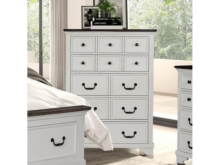 Hampstead White/Dark Brown Chest