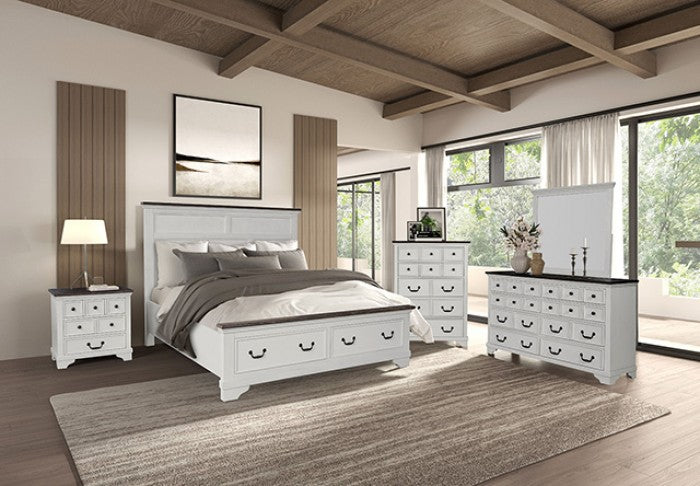 Hampstead White/Dark Brown Dresser