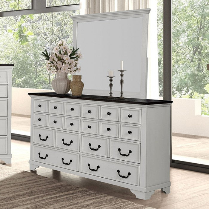 Hampstead White/Dark Brown Mirror
