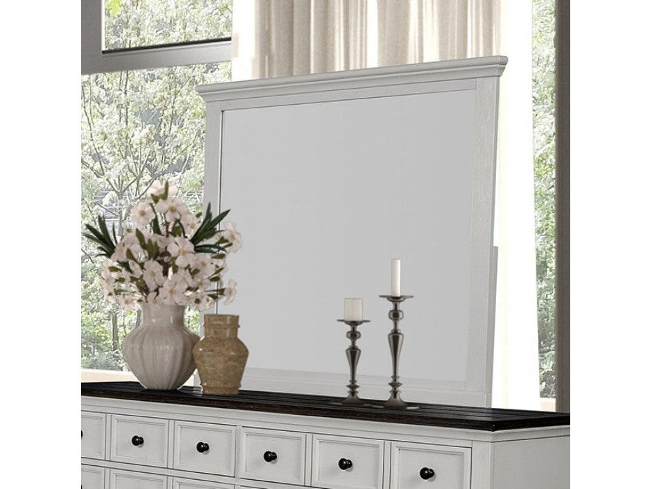 Hampstead White/Dark Brown Mirror