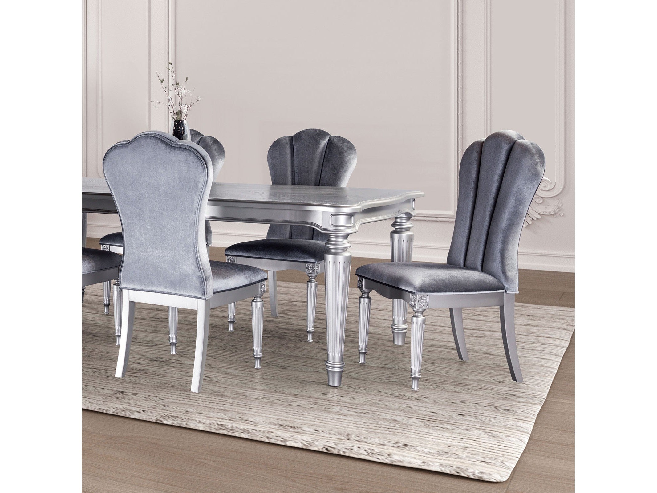 Hannoria Silver 7 Piece Dining Set
