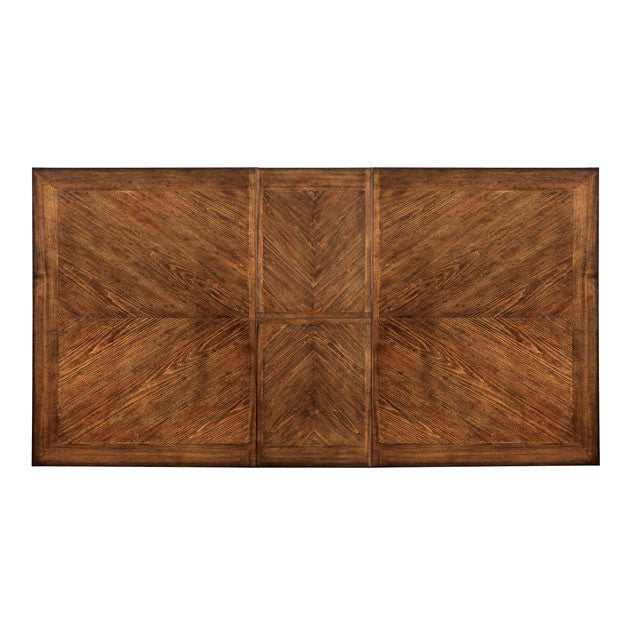 Harrisburg Vintage White/Dark Oak Dining Table w/ 18" Butterfly Leaf