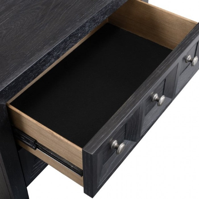 Hatton Cross Weathered Black Nightstand