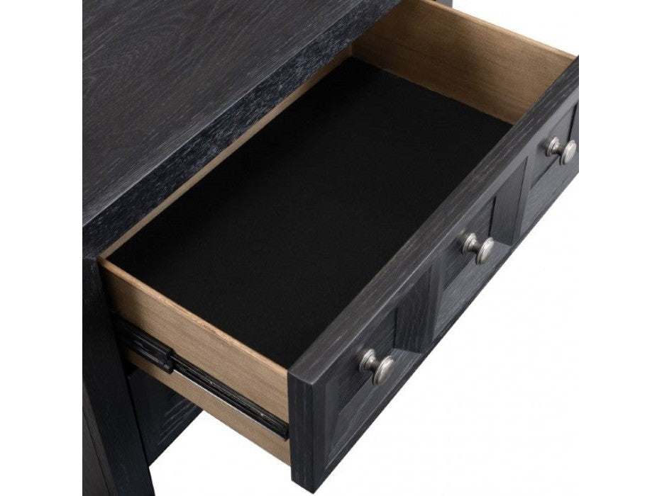 Hatton Cross Weathered Black Queen 4 Piece Bedroom Set