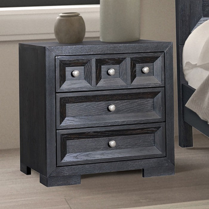 Hatton Cross Weathered Black Queen 4 Piece Bedroom Set