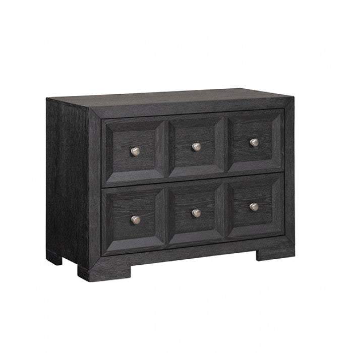 Hatton Cross Weathered Black Queen 5 Piece Bedroom Set w/2 Nightstands