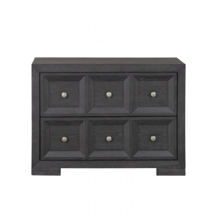 Hatton Cross Weathered Black Queen 5 Piece Bedroom Set w/2 Nightstands