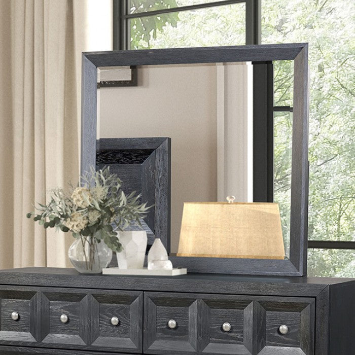Hatton Cross Weathered Black Queen 5 Piece Bedroom Set w/2 Nightstands
