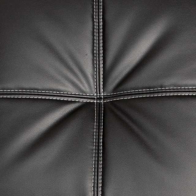 Hauser Black/Chrome Futon Sofa
