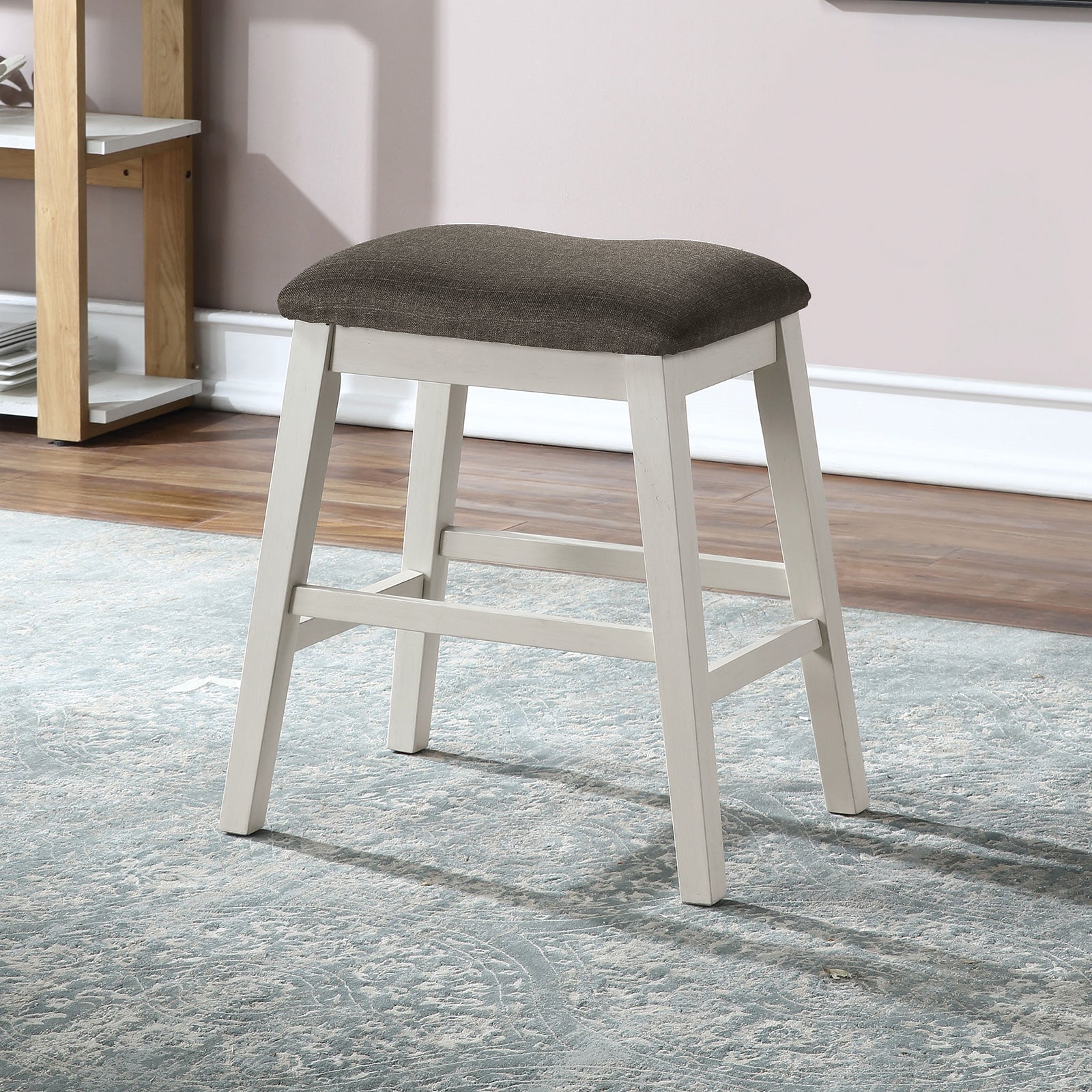 Heidelberg Off-White/Dark Gray 4 Pc. Counter Height Table Set w/ Bench