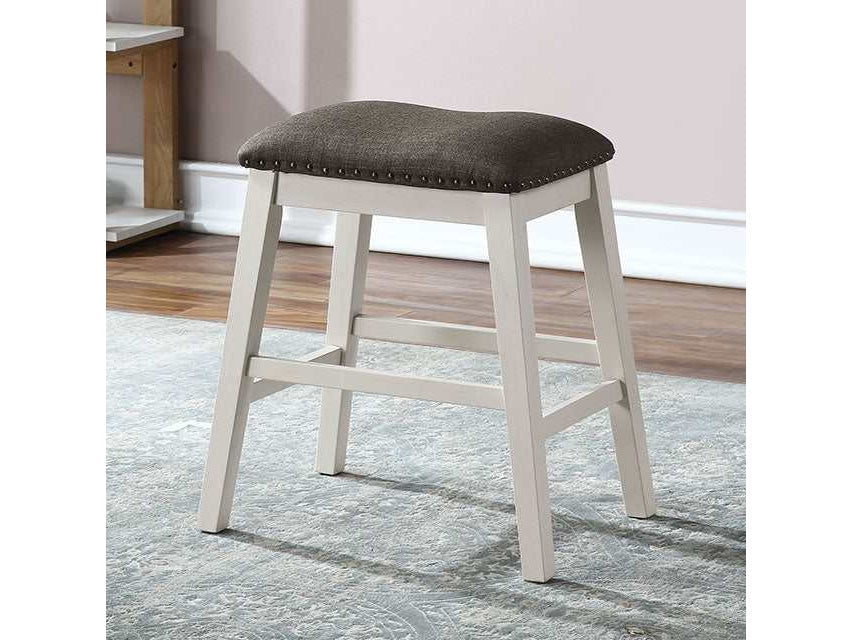 Heidelberg Off-White/Dark Gray Counter Height Stool (Set of 2)