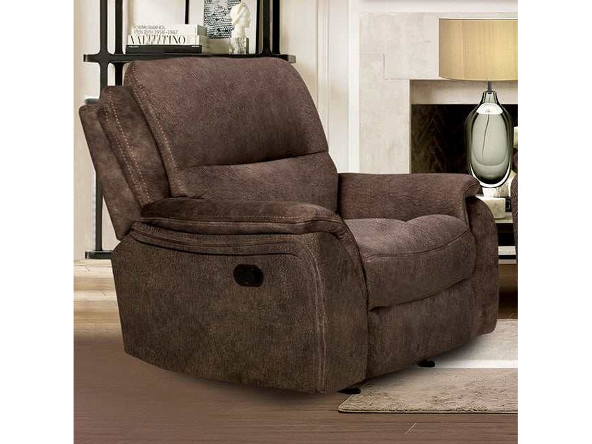 Henricus Dark Brown Glider Recliner