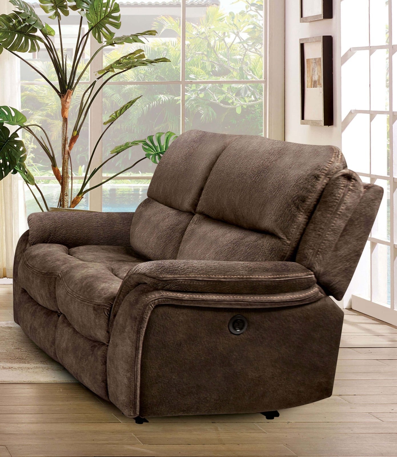 Henricus Dark Brown Sofa & Loveseat
