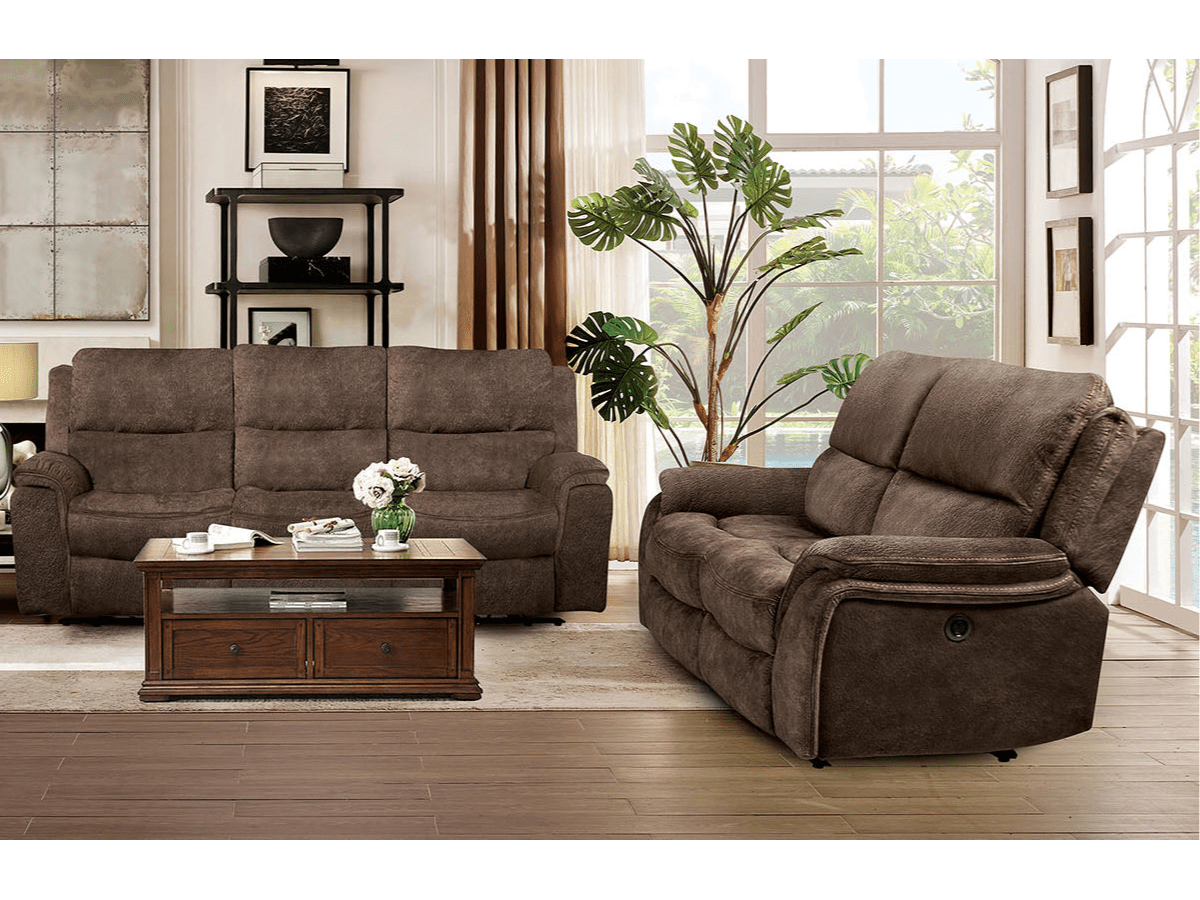 Henricus Dark Brown Sofa & Loveseat