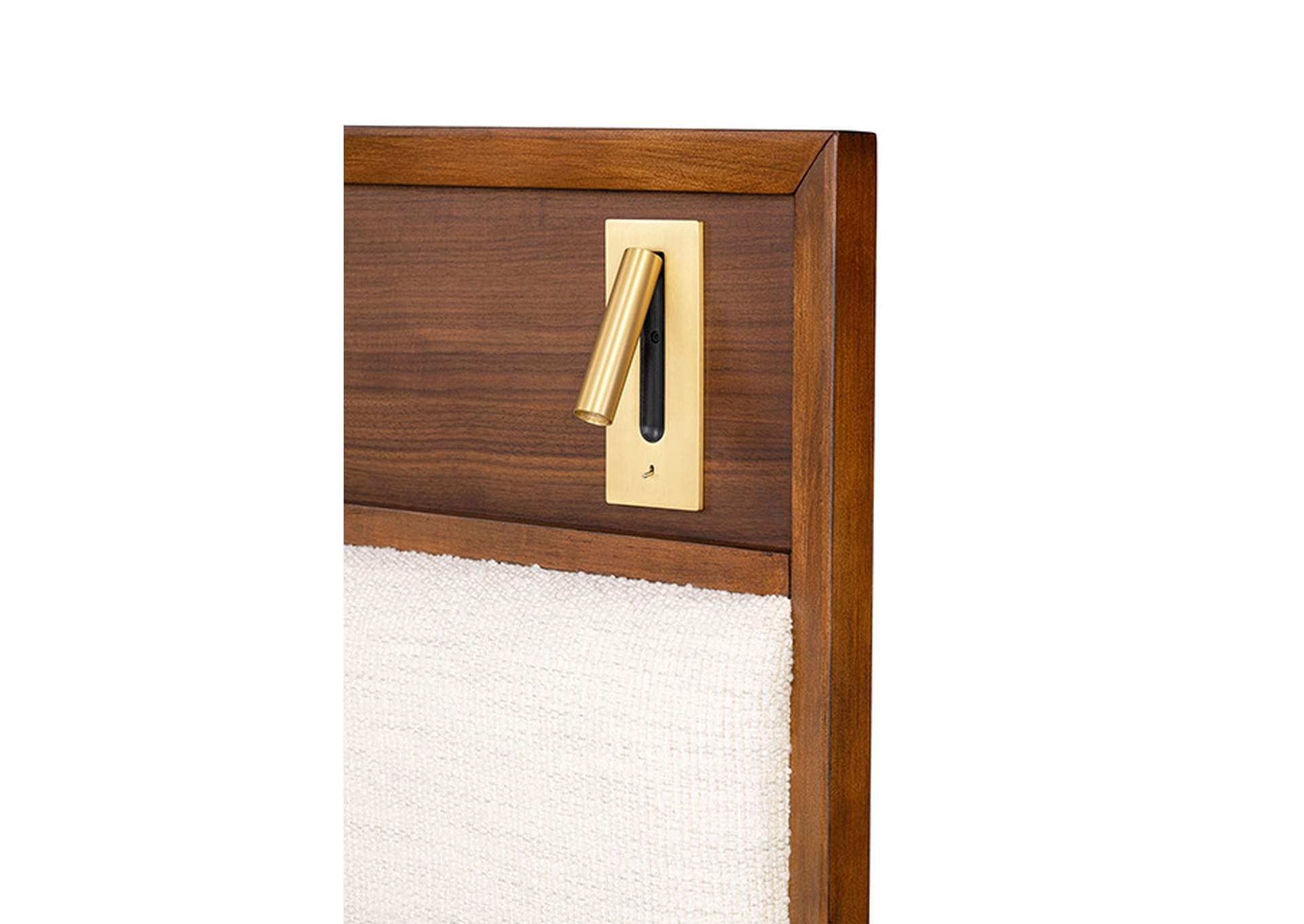Hepburne Queen Walnut Bed