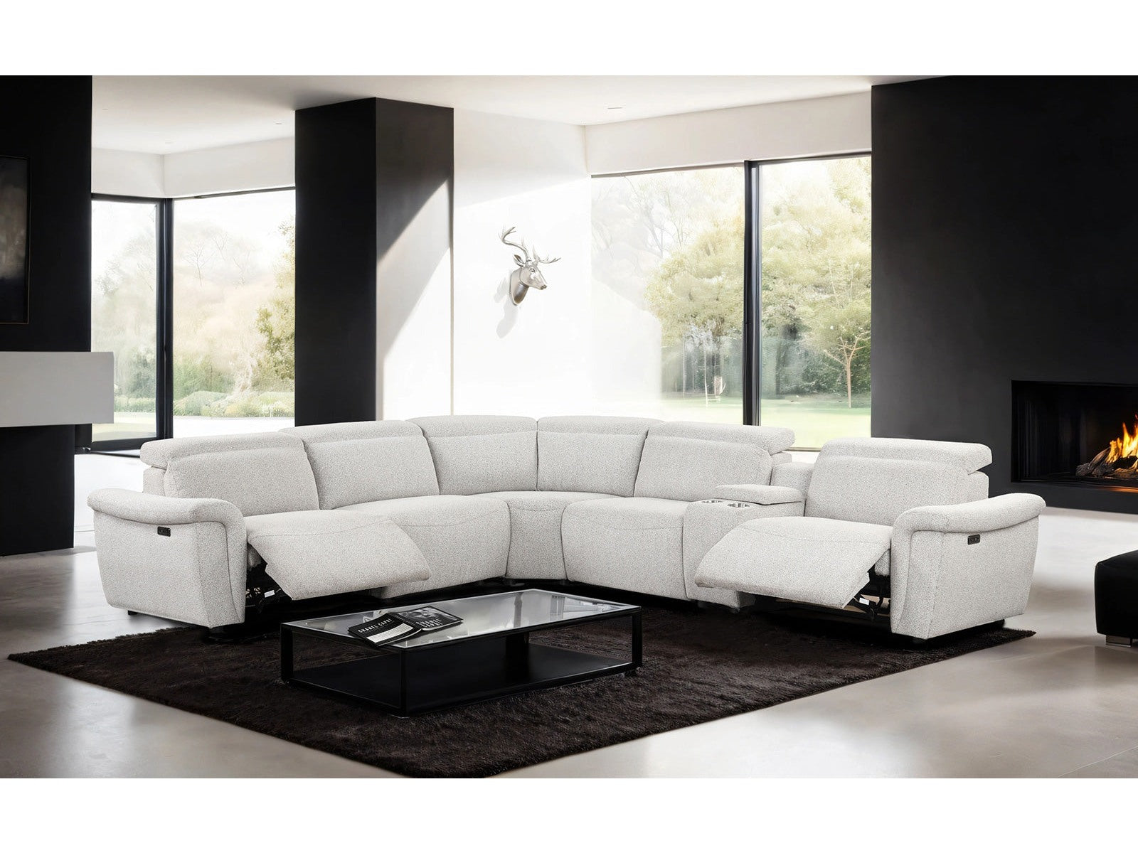 Hieronimus Light Gray Power Sectional