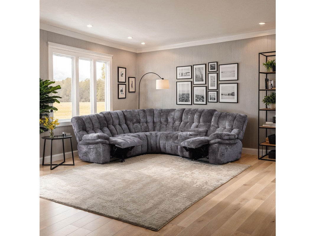 Hieronymus Dark Gray Power Sectional