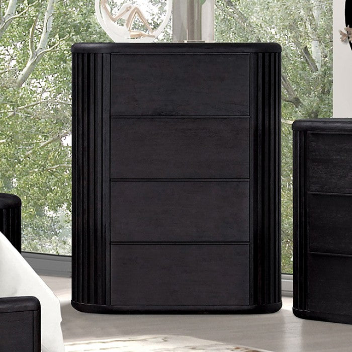Hildesheim Black Queen 5 Piece Panel Bedroom Set w/Chest (N1)