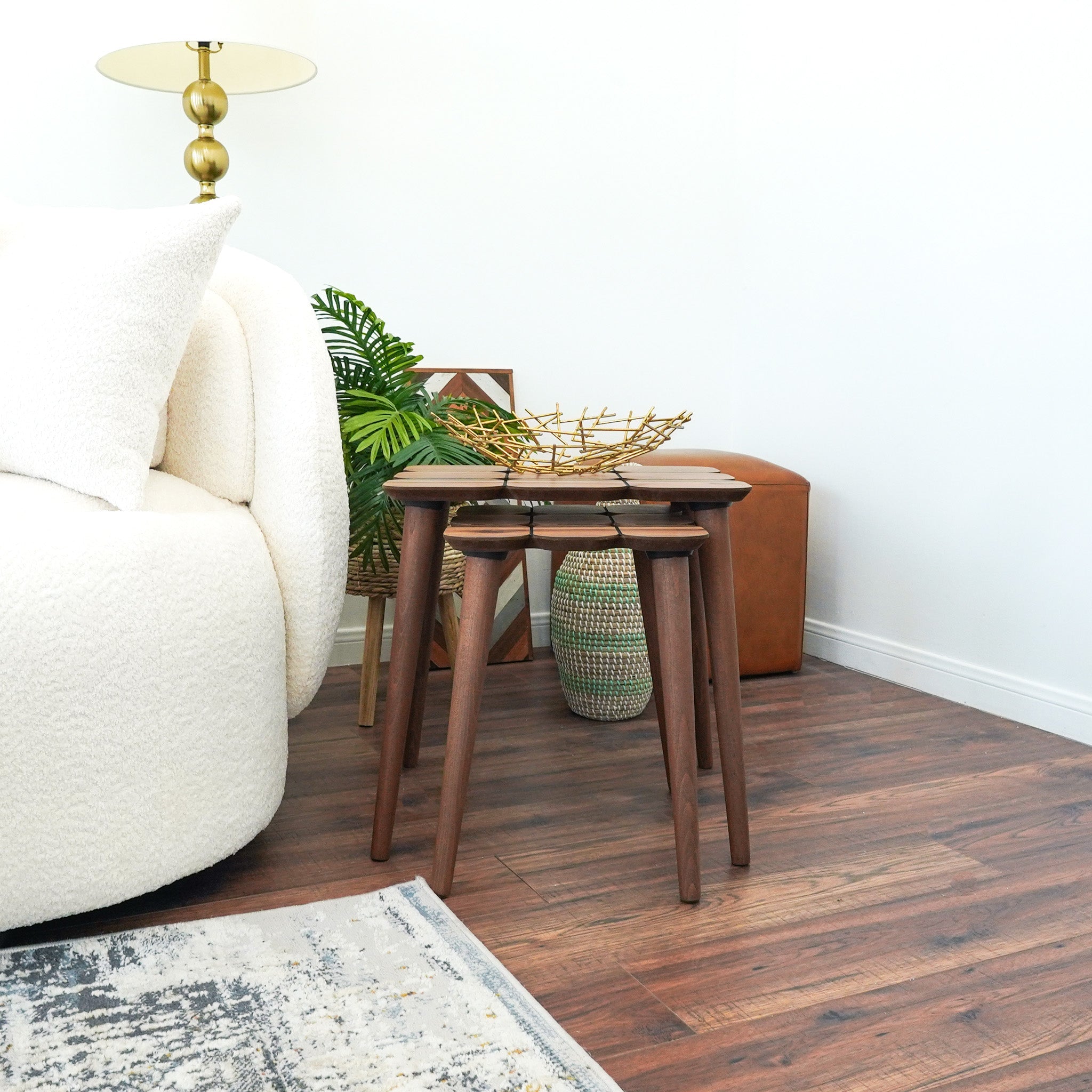 Hilson Walnut Nesting Table