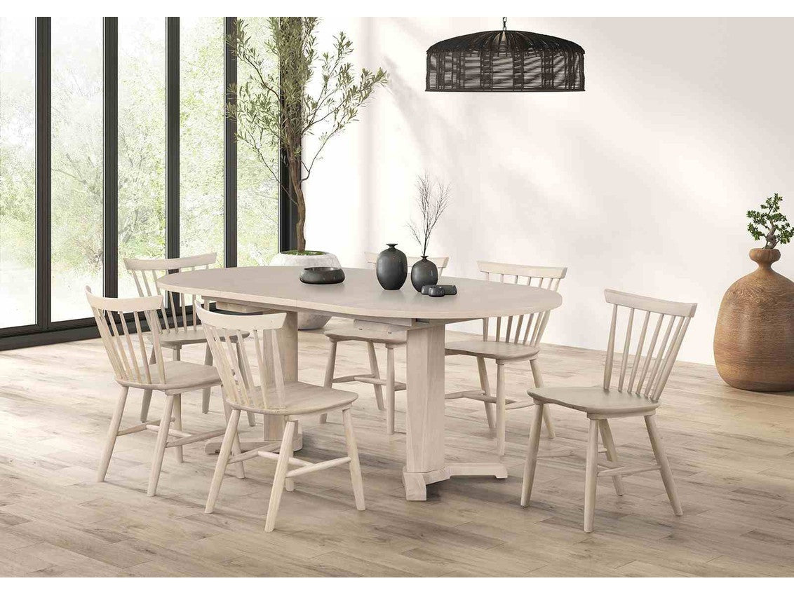 Hines White Oak 7 Pc. Oval Dining Set