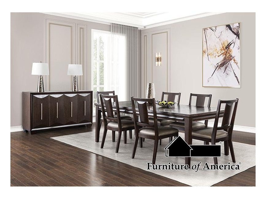 Hinwitz Espresso 7 Piece Dining Set