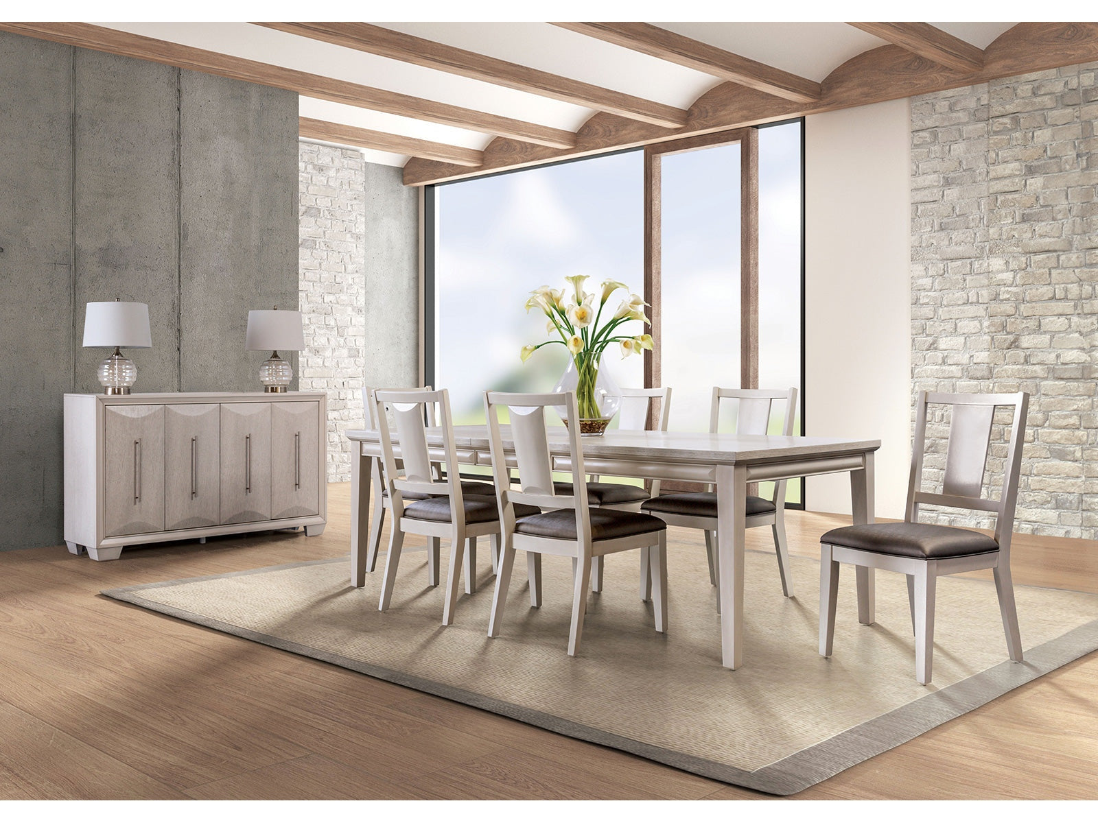 Hinwitz White Oak 9 Piece Dining Set