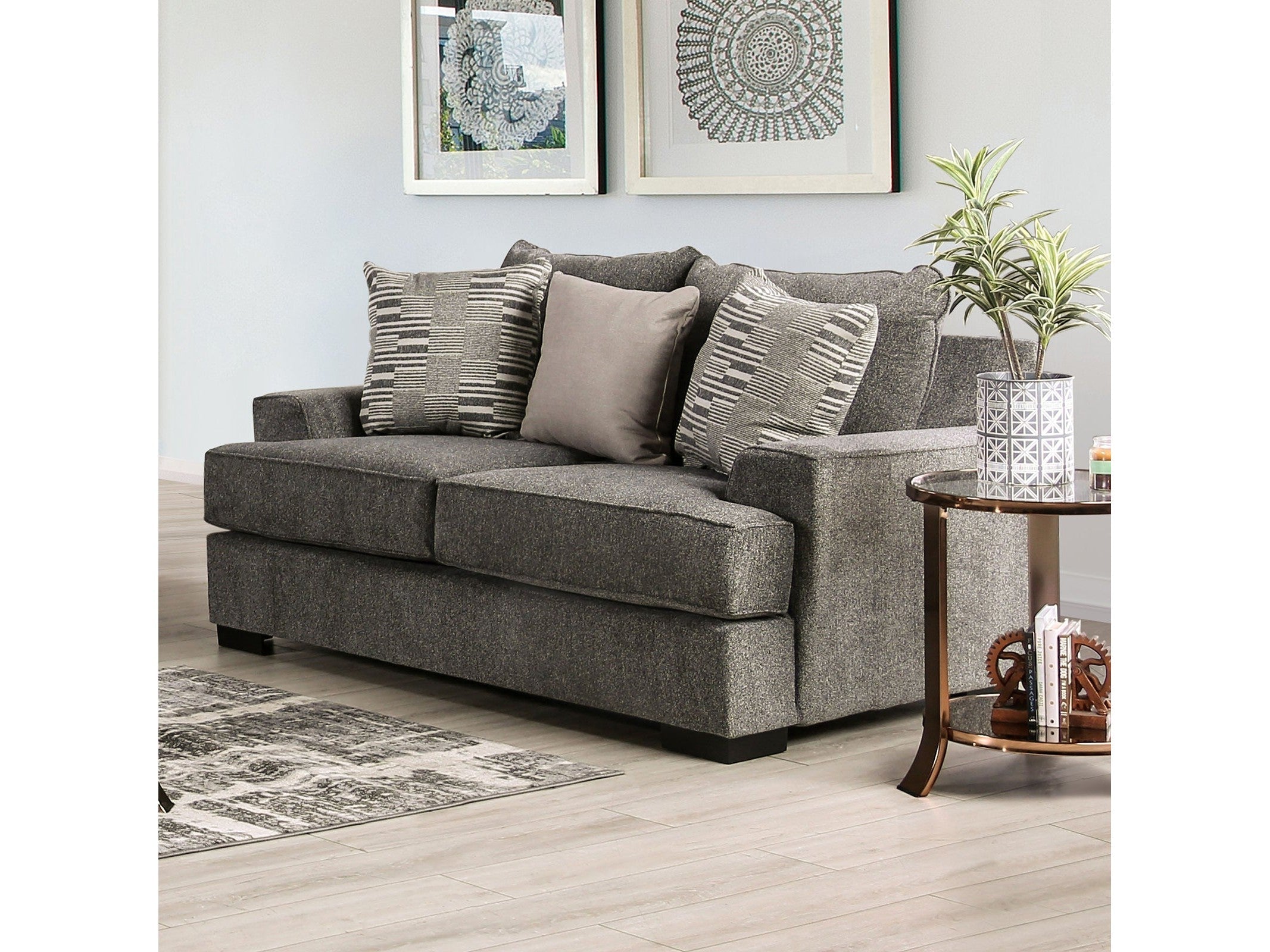 Holborn Gray Loveseat