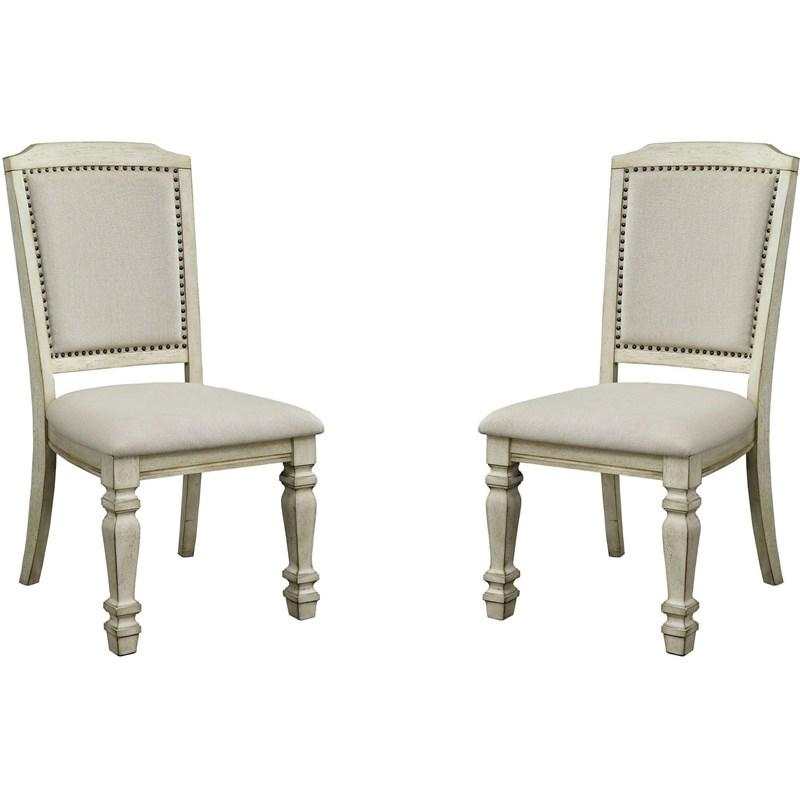 Holcroft Antique White & Ivory Dining Room Set / 7pc