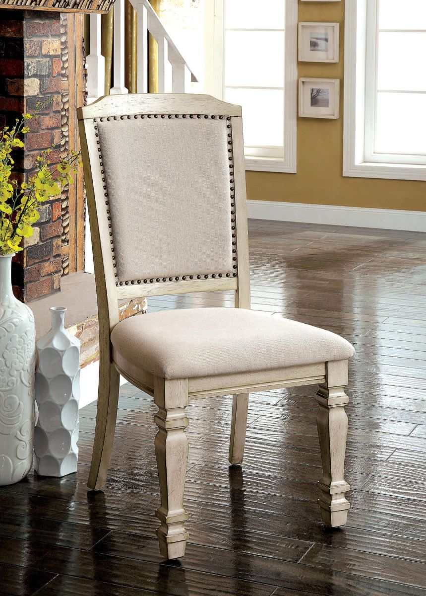 Holcroft Antique White & Ivory Dining Room Set / 9pc