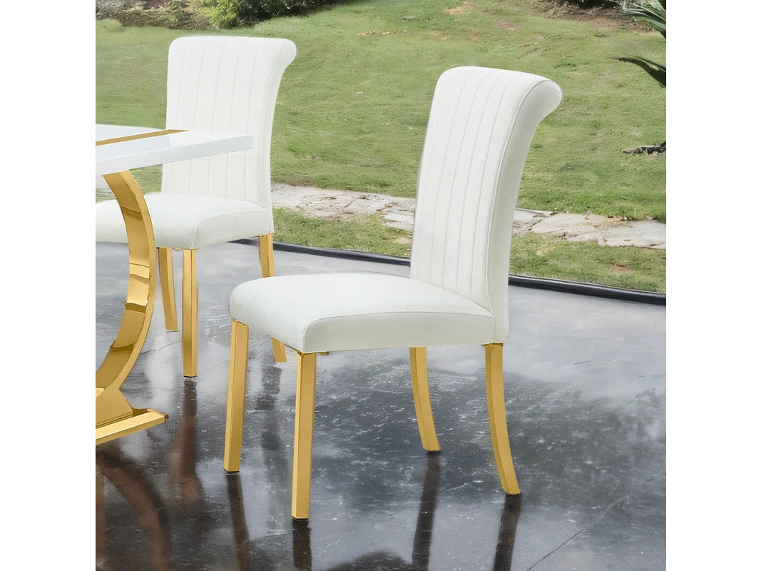 Holstebro Gold/White White Side Chair (Set of 2)