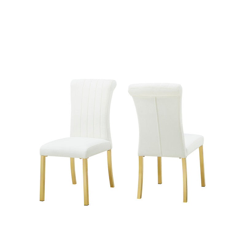 Holstebro Gold/White White Side Chair (Set of 2)