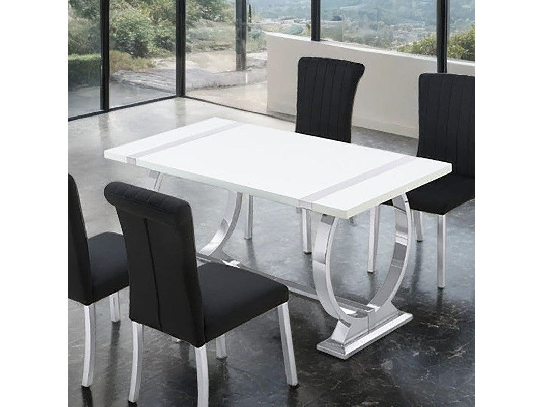 Holstebro Silver/White 60" Dining Table
