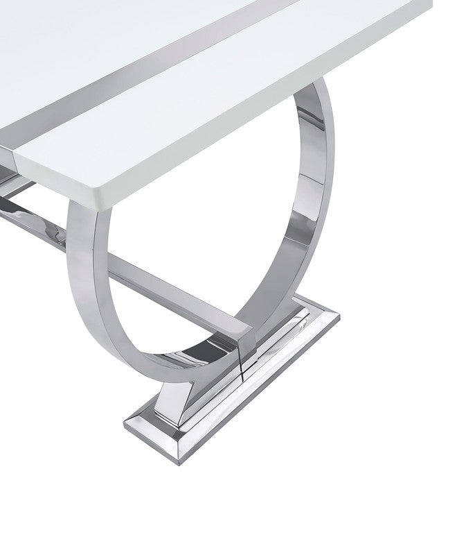 Holstebro Silver/White 60" Dining Table
