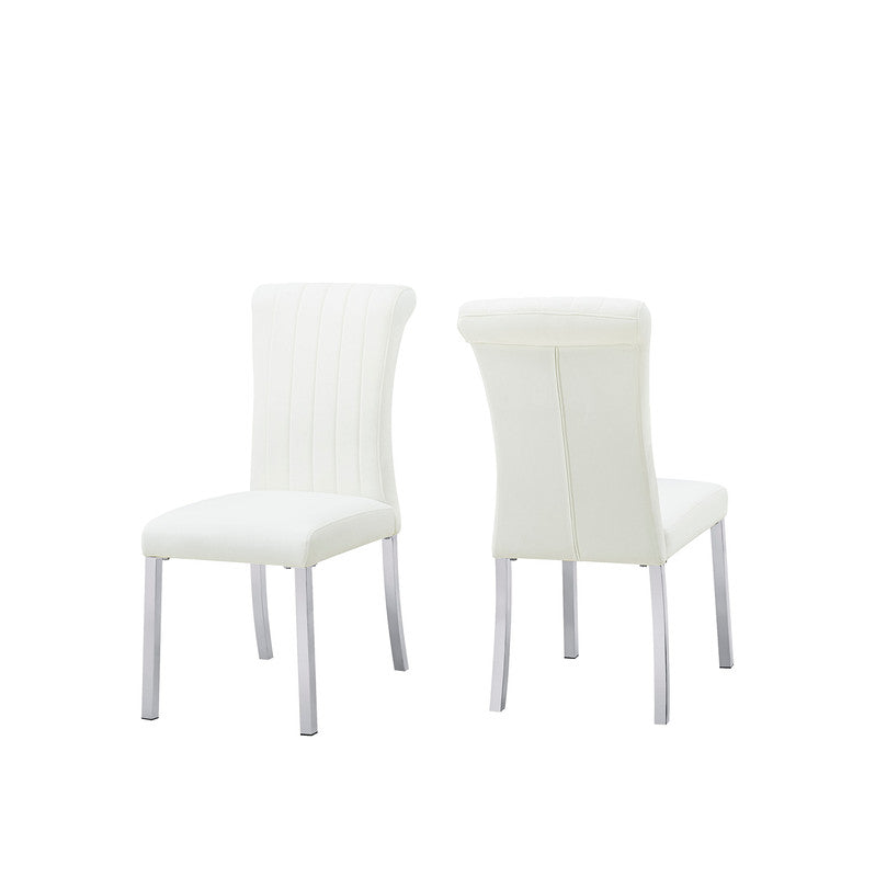 Holstebro Silver/White White Side Chair (Set of 2)