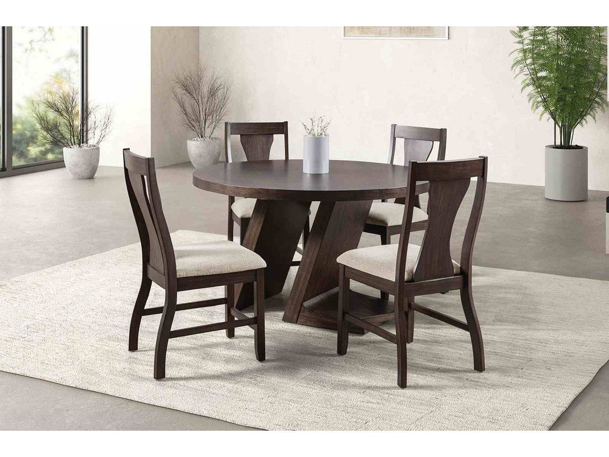 Holsworthy Espresso Round Dining Table