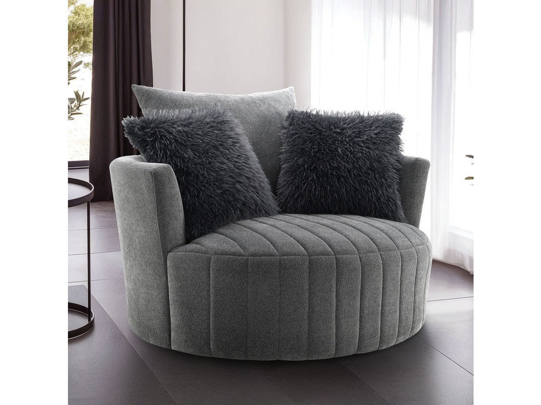 Hoople Dark Gray Swivel Chair