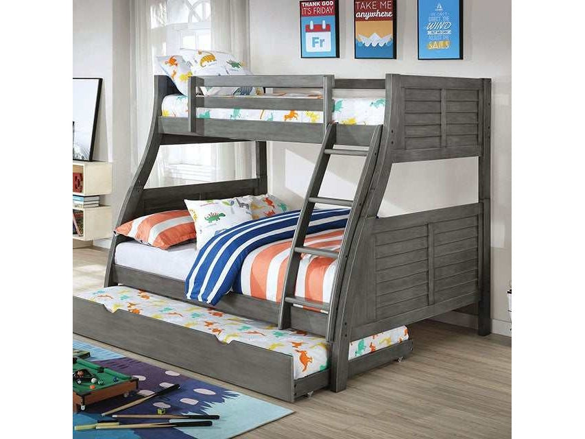 Hoople Gray Twin/Full Bunk Bed