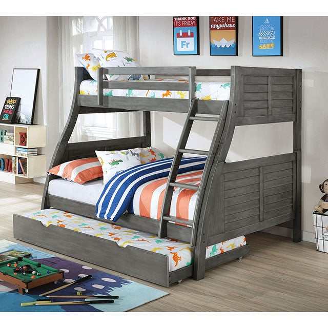 Hoople Gray Twin/Full Bunk Bed