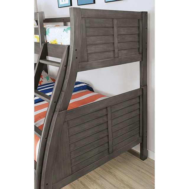 Hoople Gray Twin/Full Bunk Bed