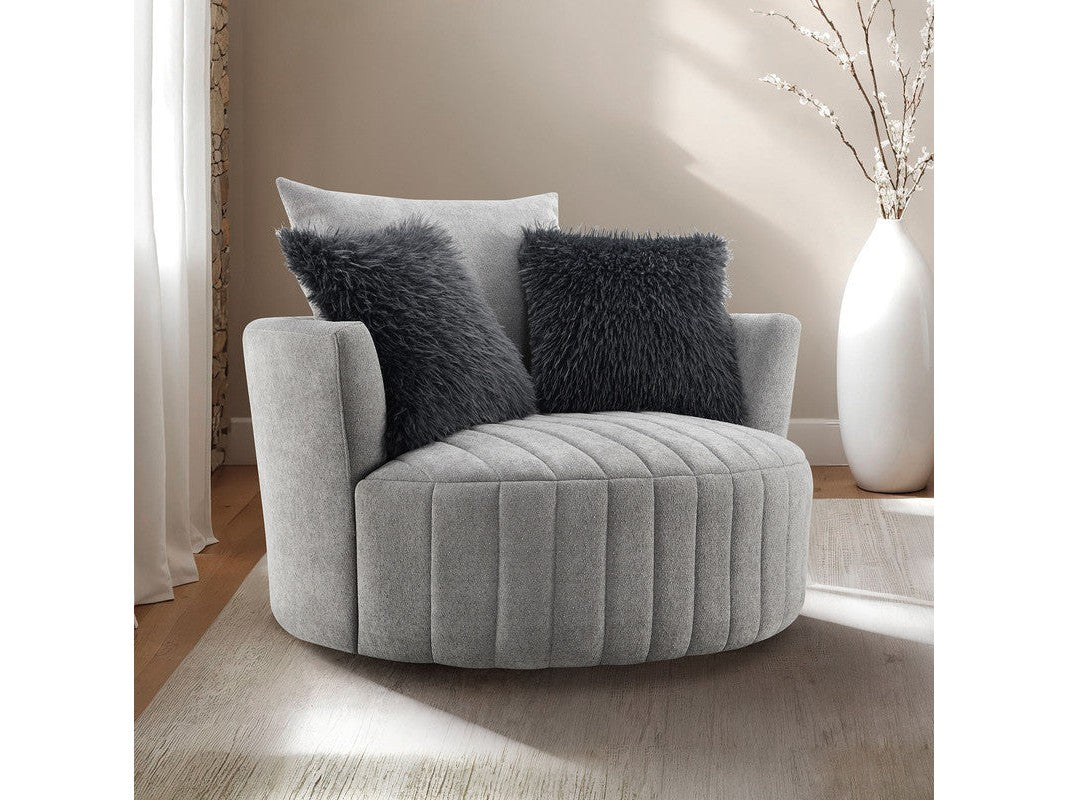 Hoople Light Gray Swivel Chair