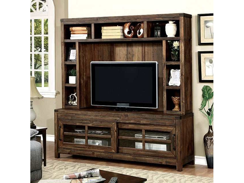 Hopkins Wire Brushed Dark Walnut 72" TV Console