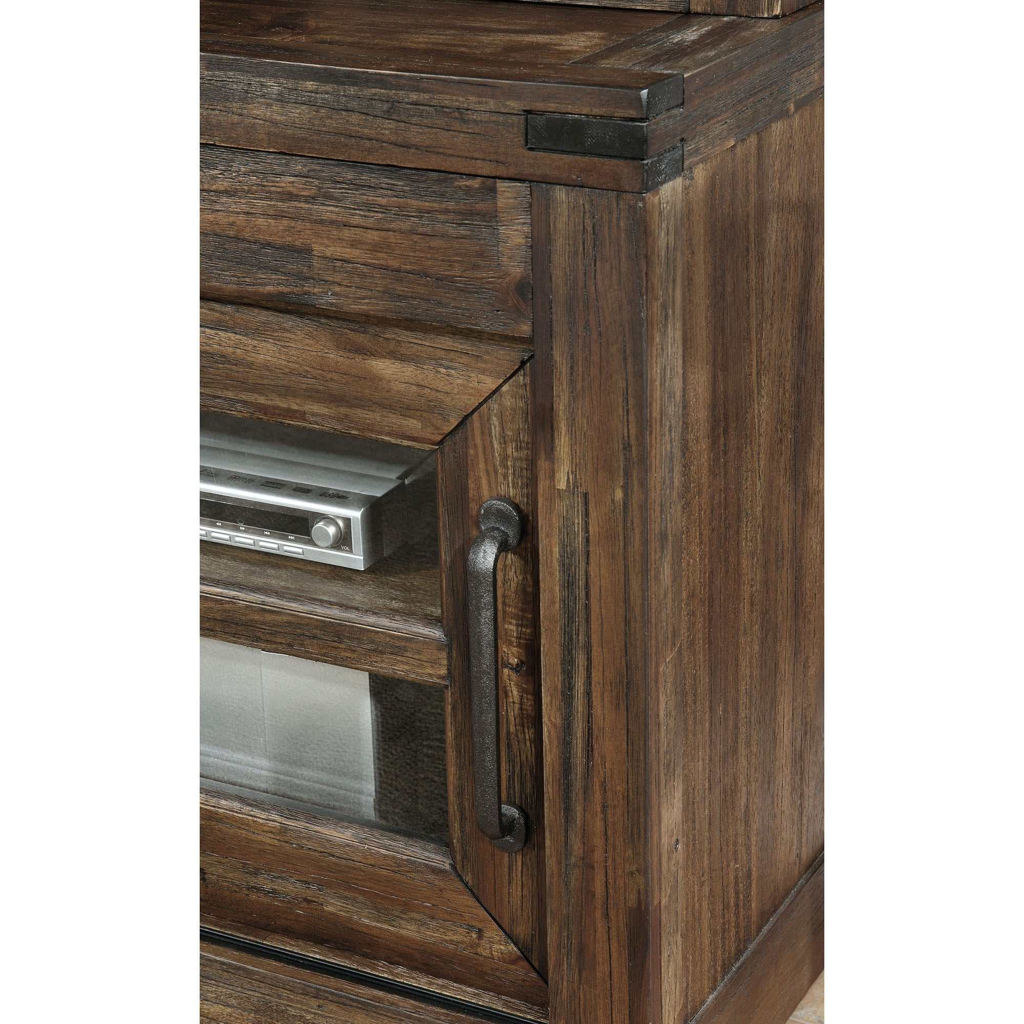 Hopkins Wire Brushed Dark Walnut 72" TV Console