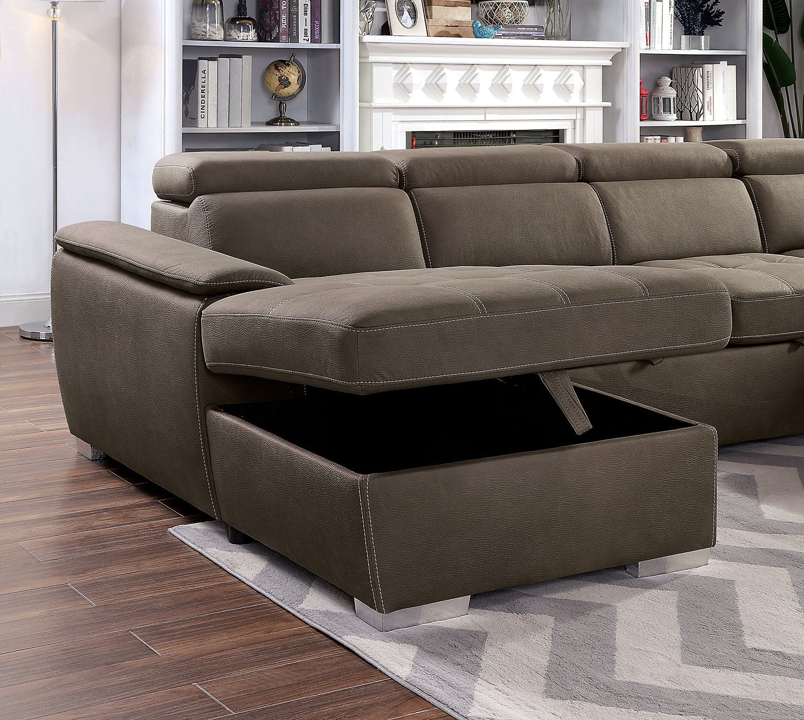Hugo Light Brown Sectional