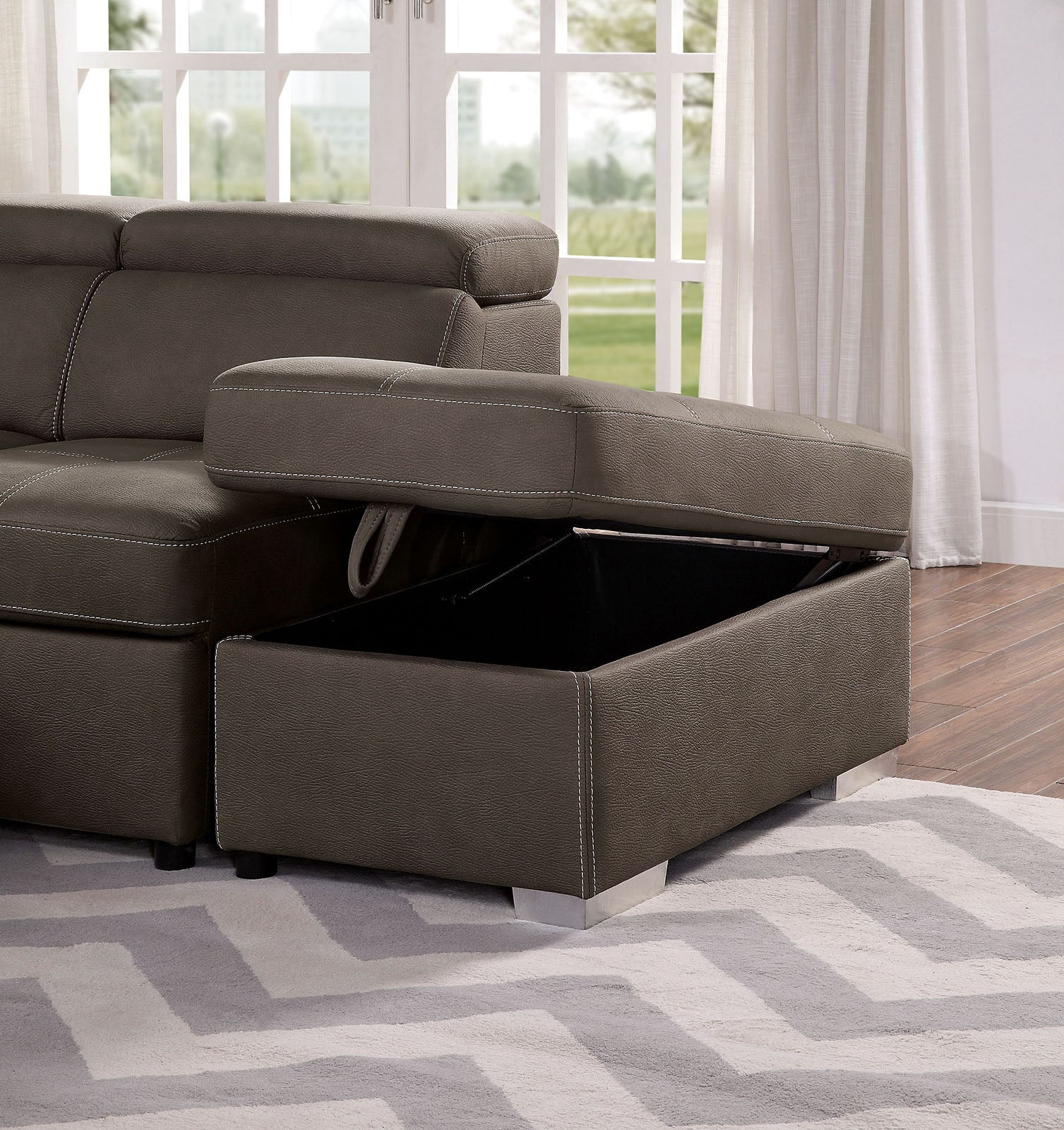 Hugo Light Brown Sectional
