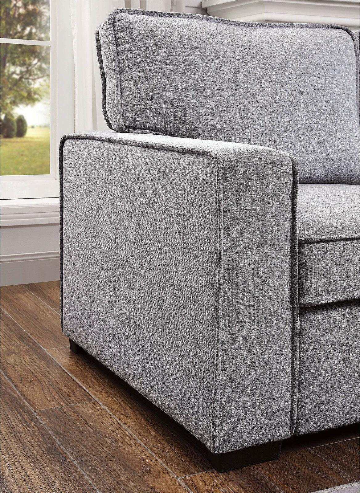 Ines Gray Sleeper Sectional Sofa w/ Storage