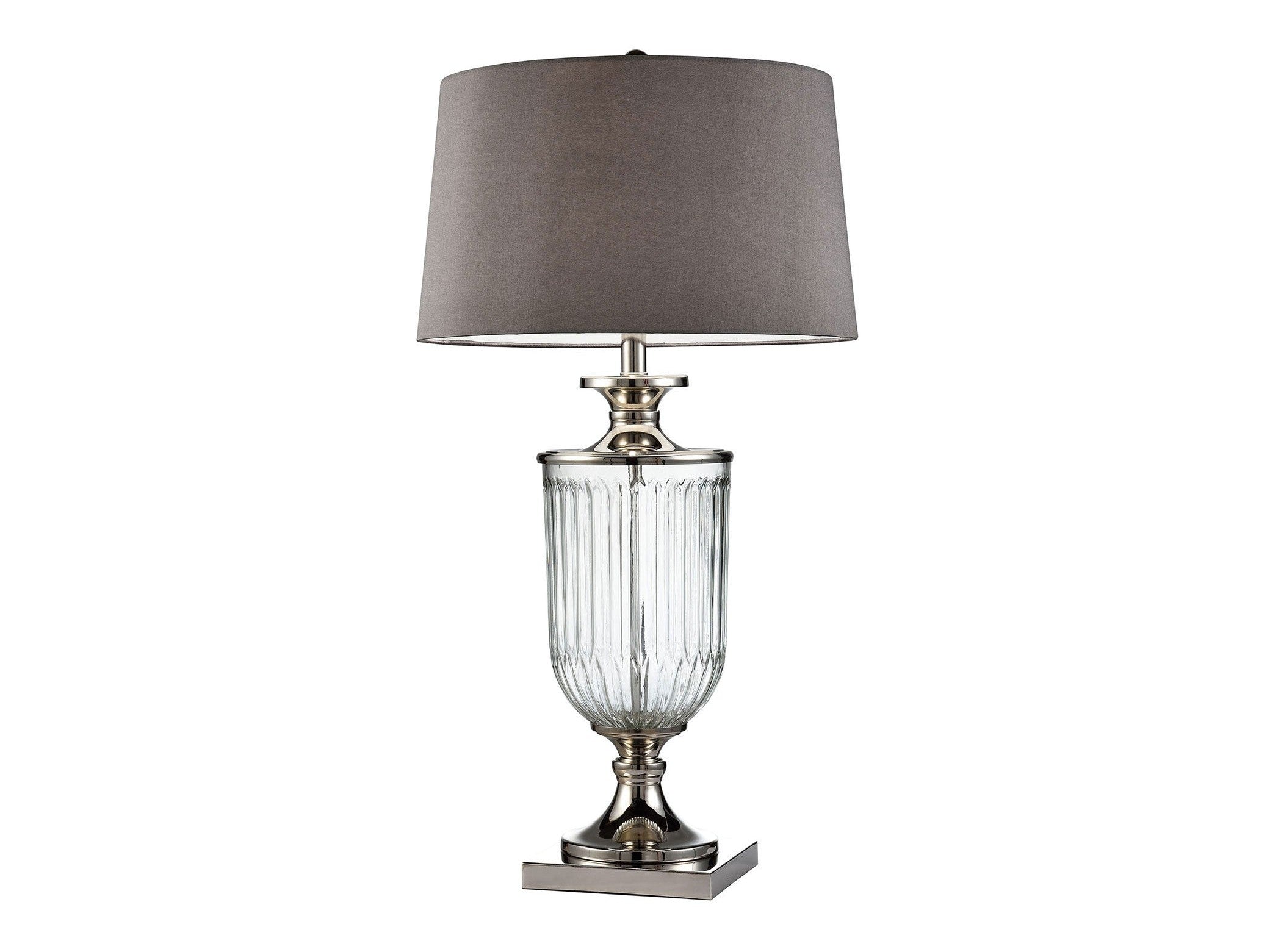 Ira Silver/Clear Table Lamp