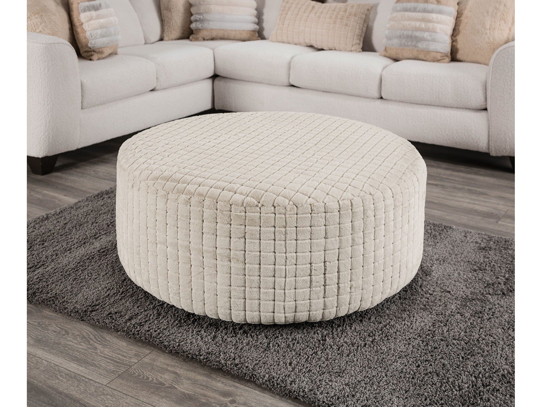 Iroquois Tan Ottoman
