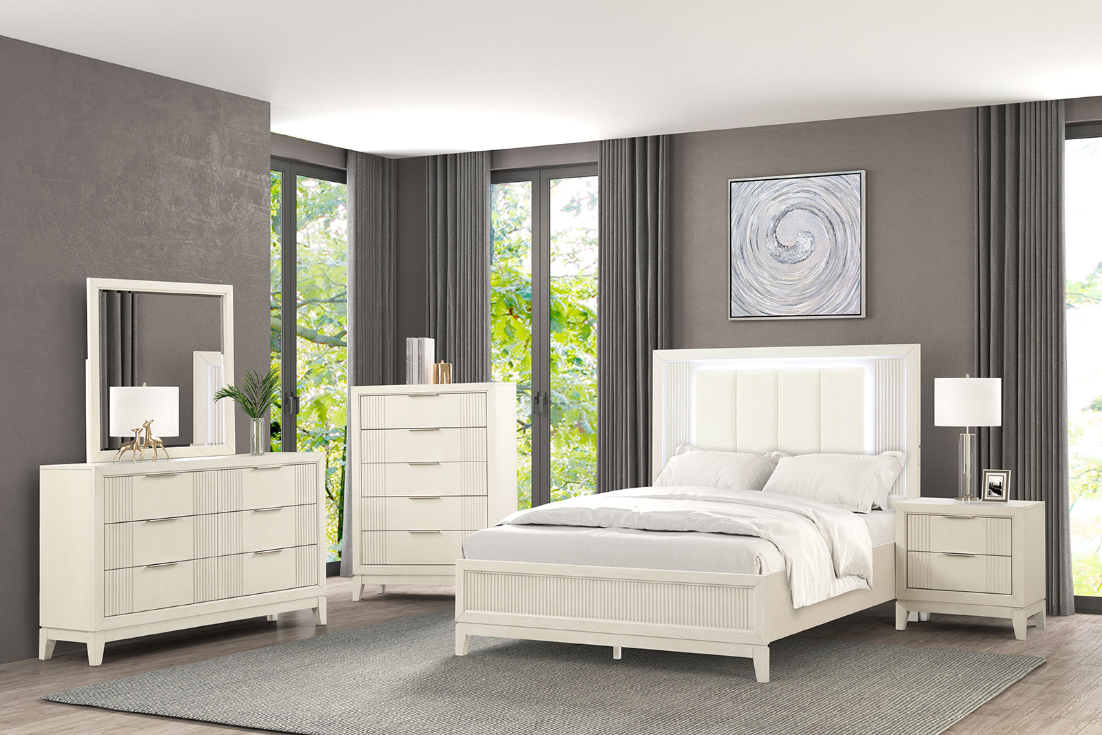 Isadore White Mirror