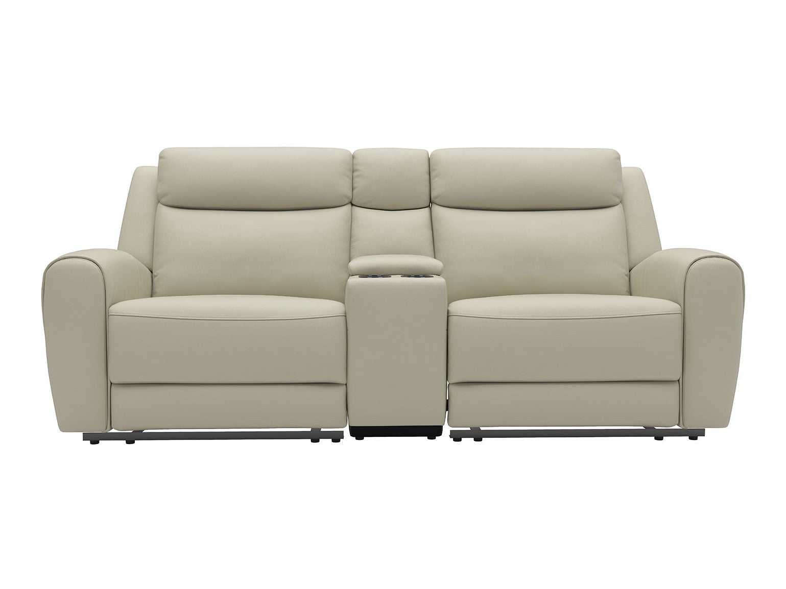 Jacobus Beige Leather Loveseat